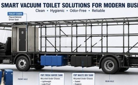 UTC Industries bus-mounted vacuum toilet system