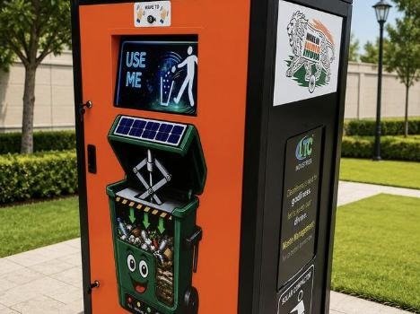 UTC Industries solar trash compactor