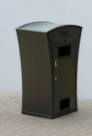 UTC Industries solar-powered trash compactor