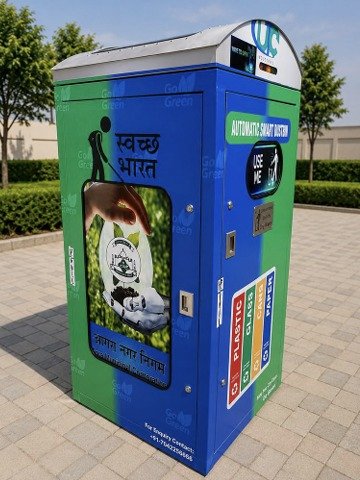 Automatic smart dustbin deployed under Swachh Bharat for Agra Nagar Nigam